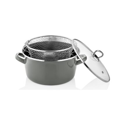 Paçi Betty Antrasit Gri Kızartma Tenceresi 22 cm 4.5 Lt