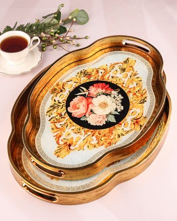 ROYAL CHARME-LOREN 2'Lİ DEKORATİF TEPSİ