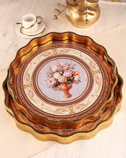ROYAL CHARME-SARISSA 2'Lİ DEKORATİF TEPSİ